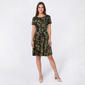 Petite Connected Apparel Short Sleeve Leaf Sheath Dress - image 1