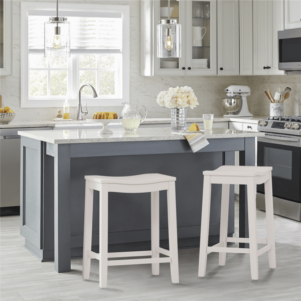 HH2 Home Fiddler Backless Saddle Seat Counter Height Stool - image 