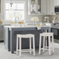 HH2 Home Fiddler Backless Saddle Seat Counter Height Stool - image 1