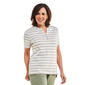 Petite Hasting & Smith Short Sleeve Stripe Henley Tee - image 1