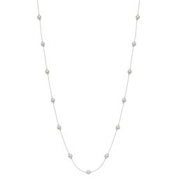 You''re Invited White Faux Pearl Illusion Strandage Necklace