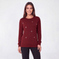 Womens BB Dakota Cozy Embellished Hacci Sweater - image 1