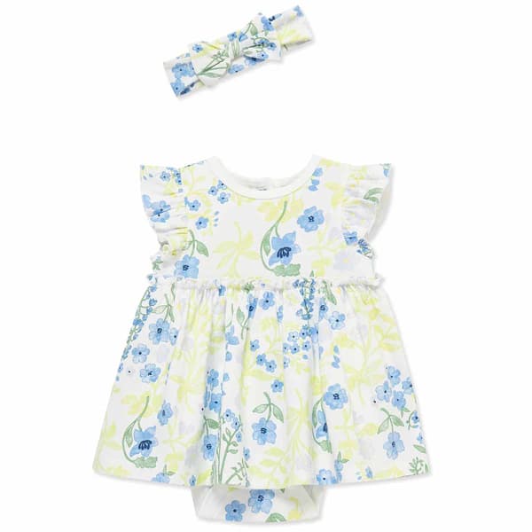 Baby Girl (3-12M) Little Me(R) 2pc. Bluebells Bodysuit Dress