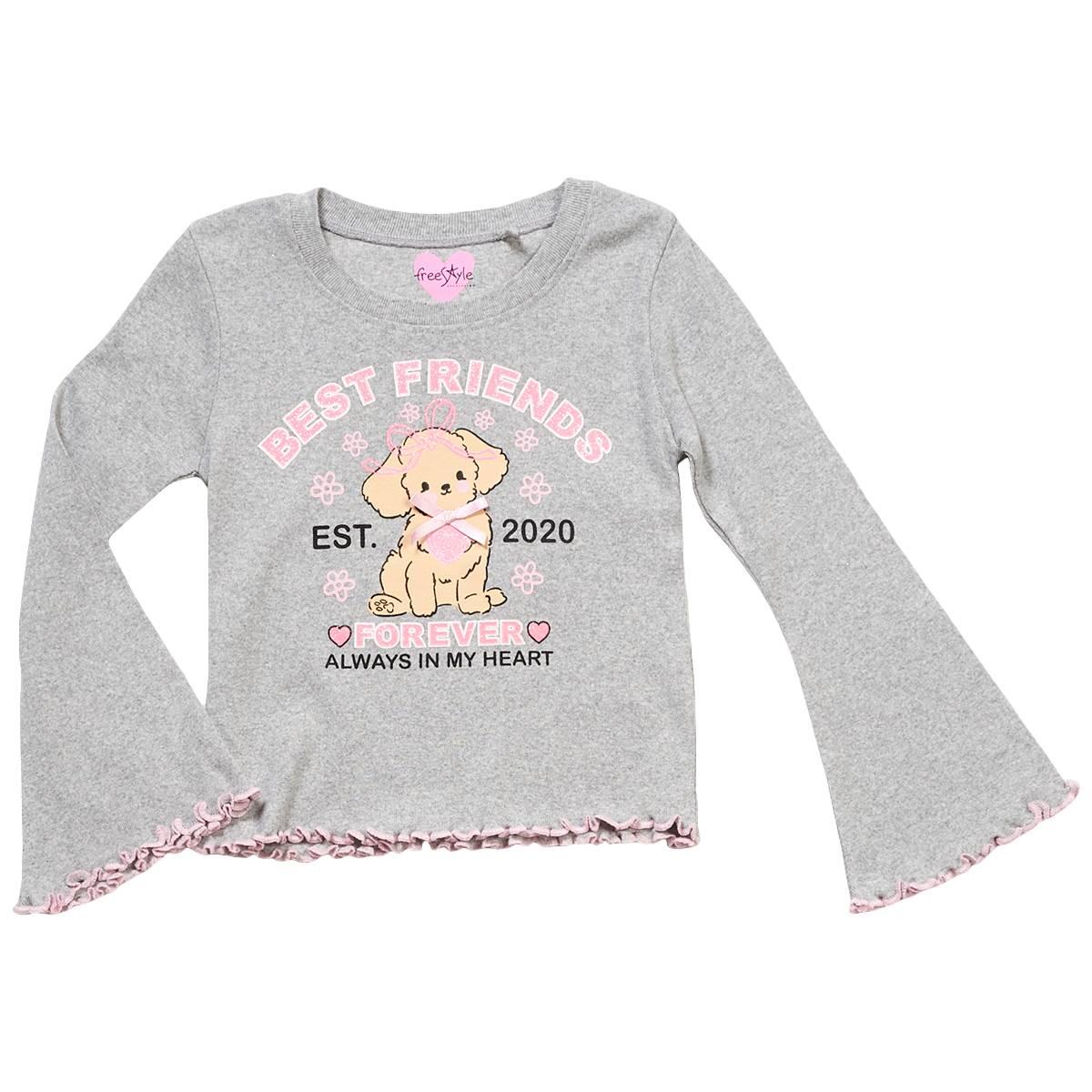 Toddler Girl Freestyle Revolution BFF Dog Lettuce Edge Top