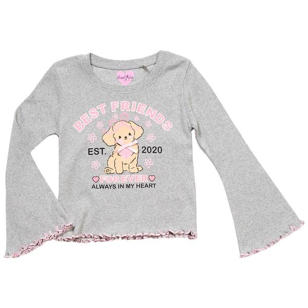 Girls (4-6x) Freestyle Revolution BFF Dog Lettuce Edge Top - image 