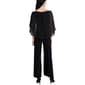 Petite MSK Solid Capelet Overlay Rhinestone Trim Jumpsuit - image 2