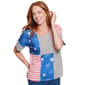 Womens Multiples Short Dolman Sleeve Stars And Stripes Top - image 1