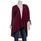 Womens NY Collection Asymmetric Tie Sleeve Long Ruched Cardigan - image 3