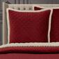 J. Queen New York Casey Sherpa Crimson Euro Quilted Sham - image 2