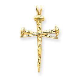 Unisex Gold Classics(tm) 14kt. Gold Polished Cross Pendant