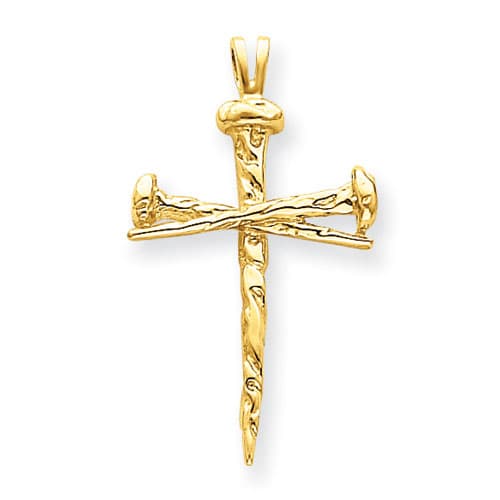 Unisex Gold Classics&#40;tm&#41; 14kt. Gold Polished Cross Pendant - image 