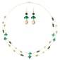 Ashley Cooper&#40;tm&#41; 2-Row Green Long Necklace & Earring Set - image 1
