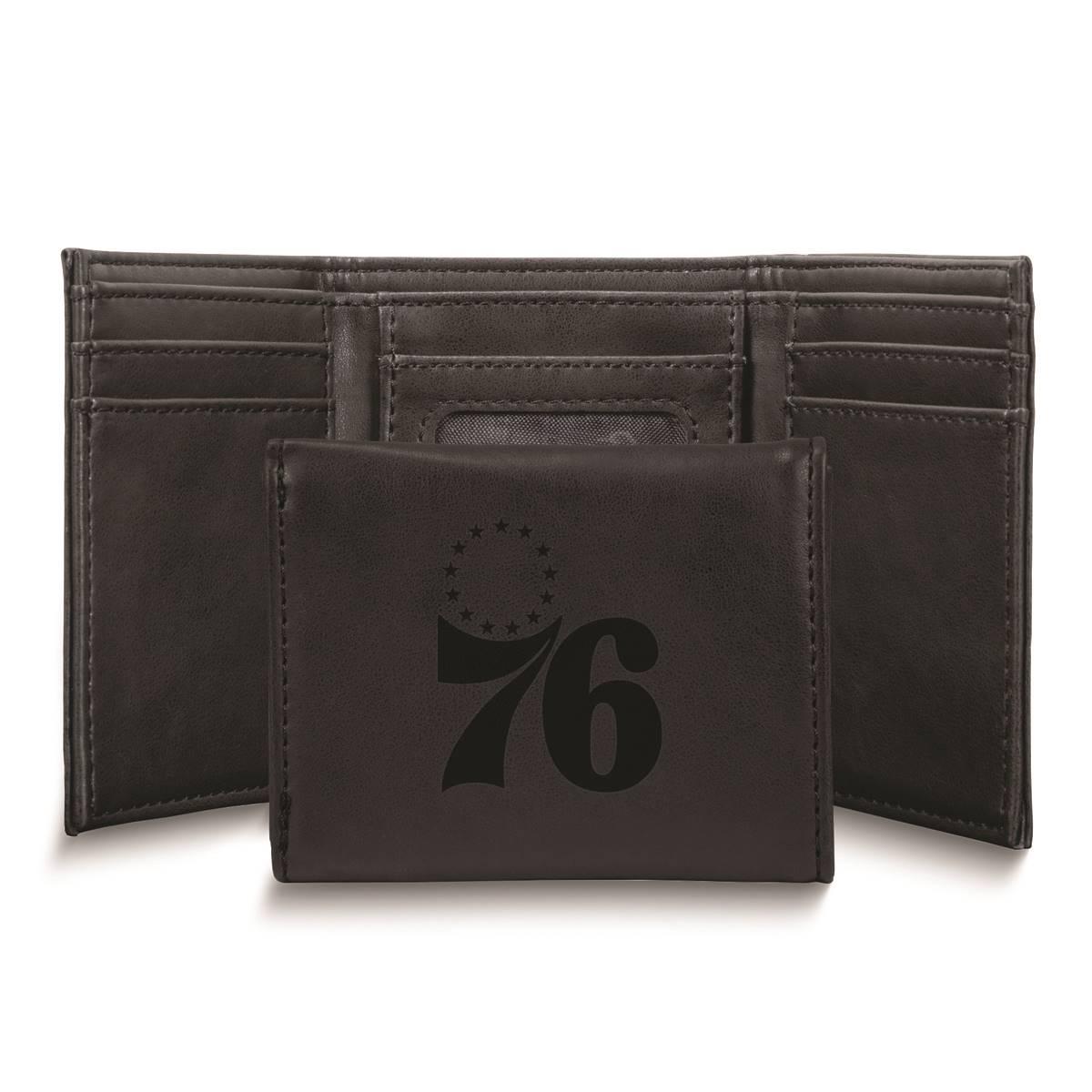 Mens NBA Philadelphia 76ers Faux Leather Trifold Wallet