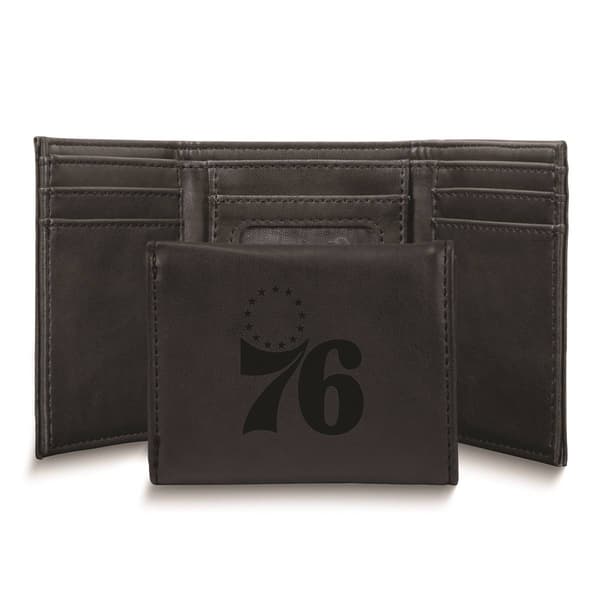 Mens NBA Philadelphia 76ers Faux Leather Trifold Wallet
