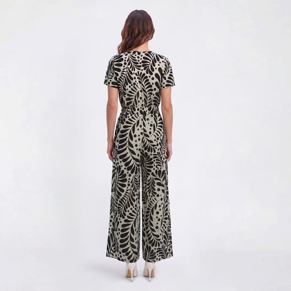 Womens Harlow & Rose Short Sleeve Vine Dot Jumpsuit