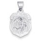 Unisex Gold Classics&#40;tm&#41; 14kt. White Gold Saint Michael Medal - image 1