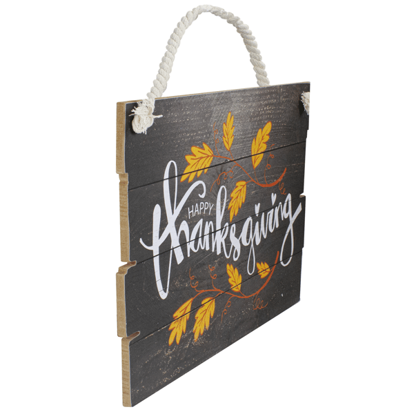 Northlight 15in. Wooden ''Happy Thanksgiving'' Hanging Wall Sign