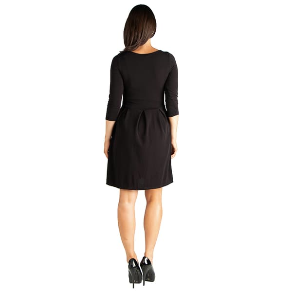 Womens 24/7 Comfort Apparel Fit & Flare Maternity Dress