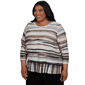 Plus Size Alfred Dunner Travel Advisory Scratched Stripe Blouse - image 3