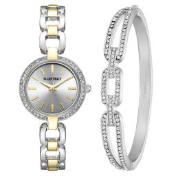 Womens Ellen Tracy Two-Tone Crystal Accent Watch - ETB8187TTG