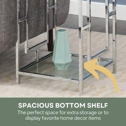 Convenience Concepts Town Square Chrome End Table