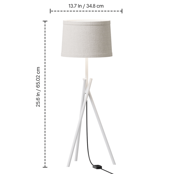 Infibrite 26in. Sleek Crossed Legs Table Lamp with Fabric Shade