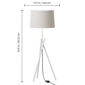 Infibrite 26in. Sleek Crossed Legs Table Lamp with Fabric Shade - image 7