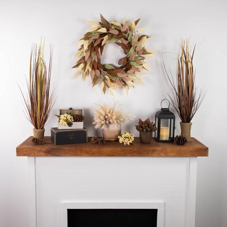 Northlight Seasonal 22in. Neutral Fall Colored Leaves Wreath
