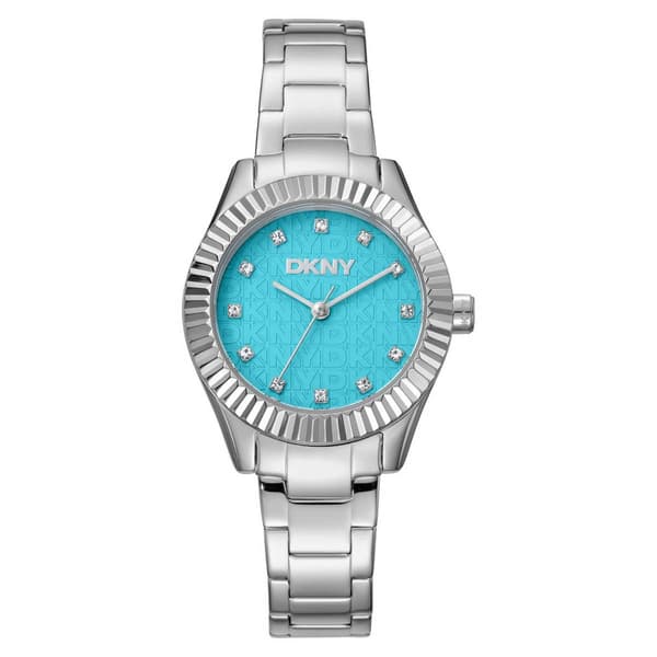 Womens DKNY Chambers Glitz Light Blue Dial Watch - DK1L017M0045