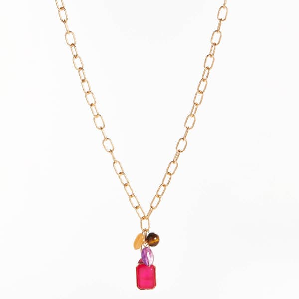 Ashley Cooper(tm) Chain Link Geometric Pendant Charm Necklace - image 