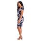 Womens Connected Apparel Short Sleeve Floral Sarong Wrap Dress - image 3