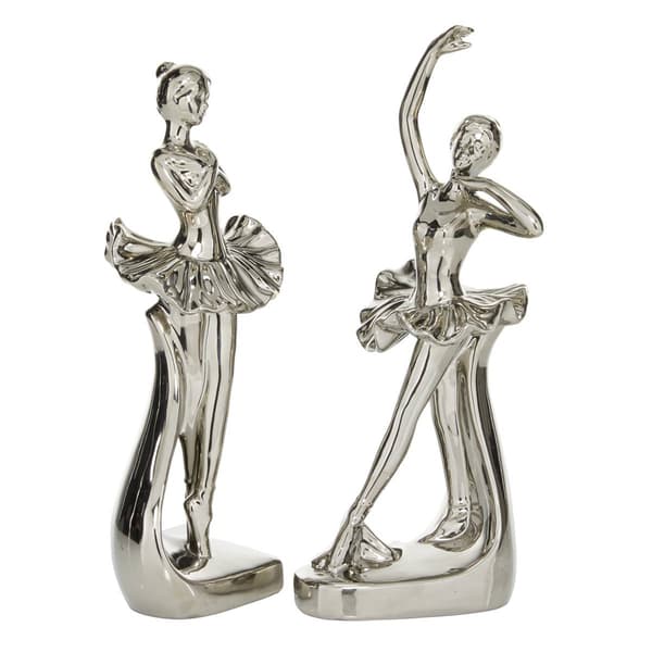 9th & Pike&#174; Porcelain Dancing Ballerina Statues - Set of 2