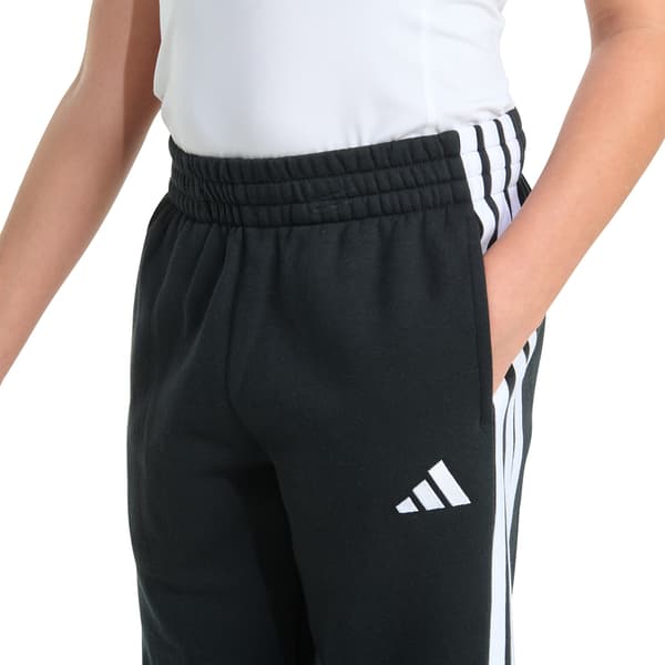 Boys (8-20) adidas® Essential Fleece 3 Stripe Heather Joggers
