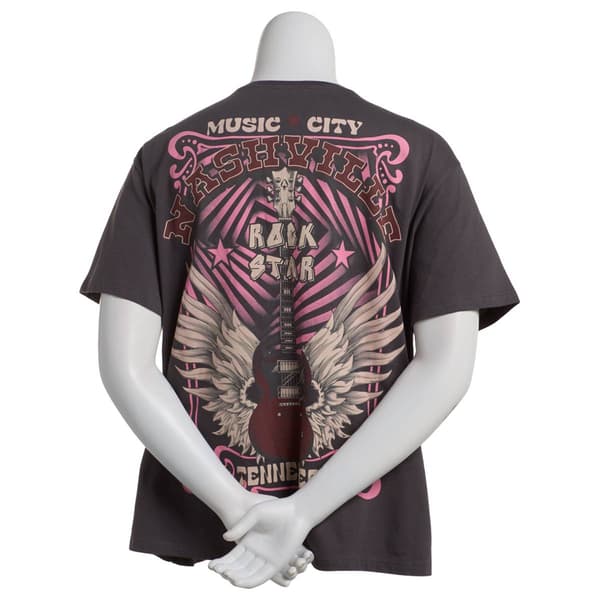 Juniors Plus Attitude Not Included Nashville Guitar Graphic Tee