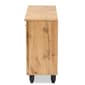 Baxton Studio Winda Oak Brown Wood 3-Door Shoe Cabinet - image 4