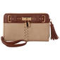 Womens Adrienne Vittadini Studded Lock Medium Zip Wallet - image 1