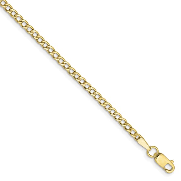 Gold Classics&#40;tm&#41; 10kt. Gold 2.5mm 10in. Link Chain Bracelet - image 