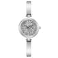 Womens Caravelle Crystal Silver-Tone Bangle Watch - 43L211 - image 1