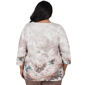 Plus Size Alfred Dunner Luxe Be A Lady V-Neck Peony Blouse - image 2