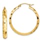 Gold Classics&#40;tm&#41; 14kt. Diamond Cut Hoop Earrings - image 1