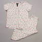 Womens Rene Rofe® Floral Pleated V-Neck Capri Pajama Set - image 1