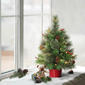 Puleo International 2ft. Red Base Artificial Christmas Tree - image 2
