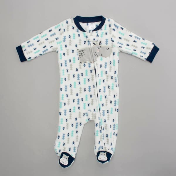 Baby Unisex (NB-9M) Stylish Baby Hippo Plush Sleep & Play - image 