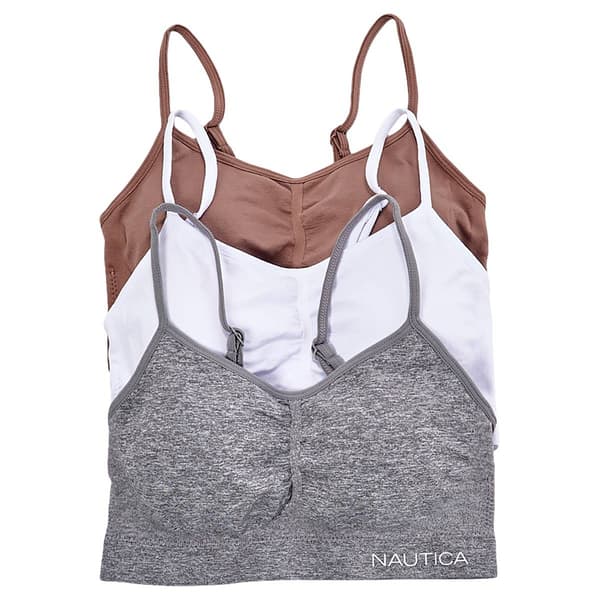 Womens Nautica 3pk. Seamless Bras with Logo Trim - NT4902-3PKT - image 