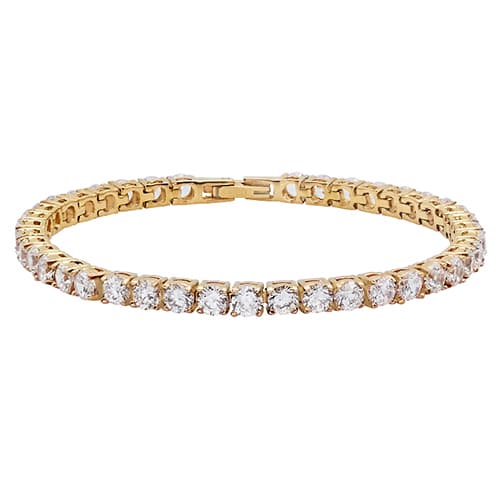 18kt. Gold Plated Classic Tennis Bracelet - image 