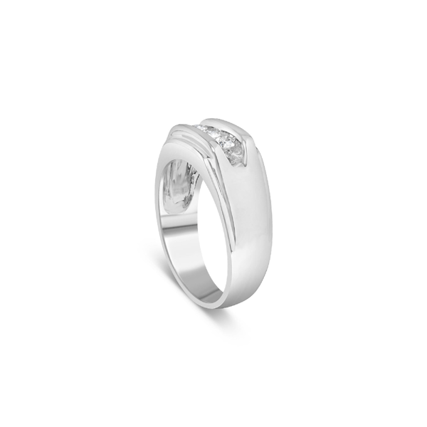 Haus of Brilliance 1/3ctw. Diamond Channel Set 3 Stone Ring Band
