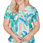 Womens Alfred Dunner Resort Living Short Sleeve Toucan Tee - image 5