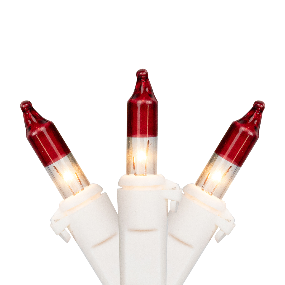 Northlight 20.25ft. Red Tips Mini Christmas Light Set