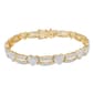 Gianni Argento Gold Plated Diamond Baguette Heart Bracelet - image 1