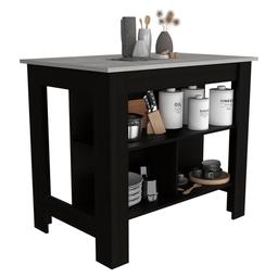 FM FURNITURE Brooklyn Ibiza Marble Top Kitchen Island
